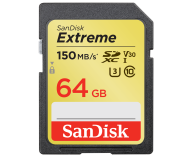 Sandisk 64GB SDXC Extreme zapis 60MB/s odczyt 150MB/s - 485328 - zdjęcie 1